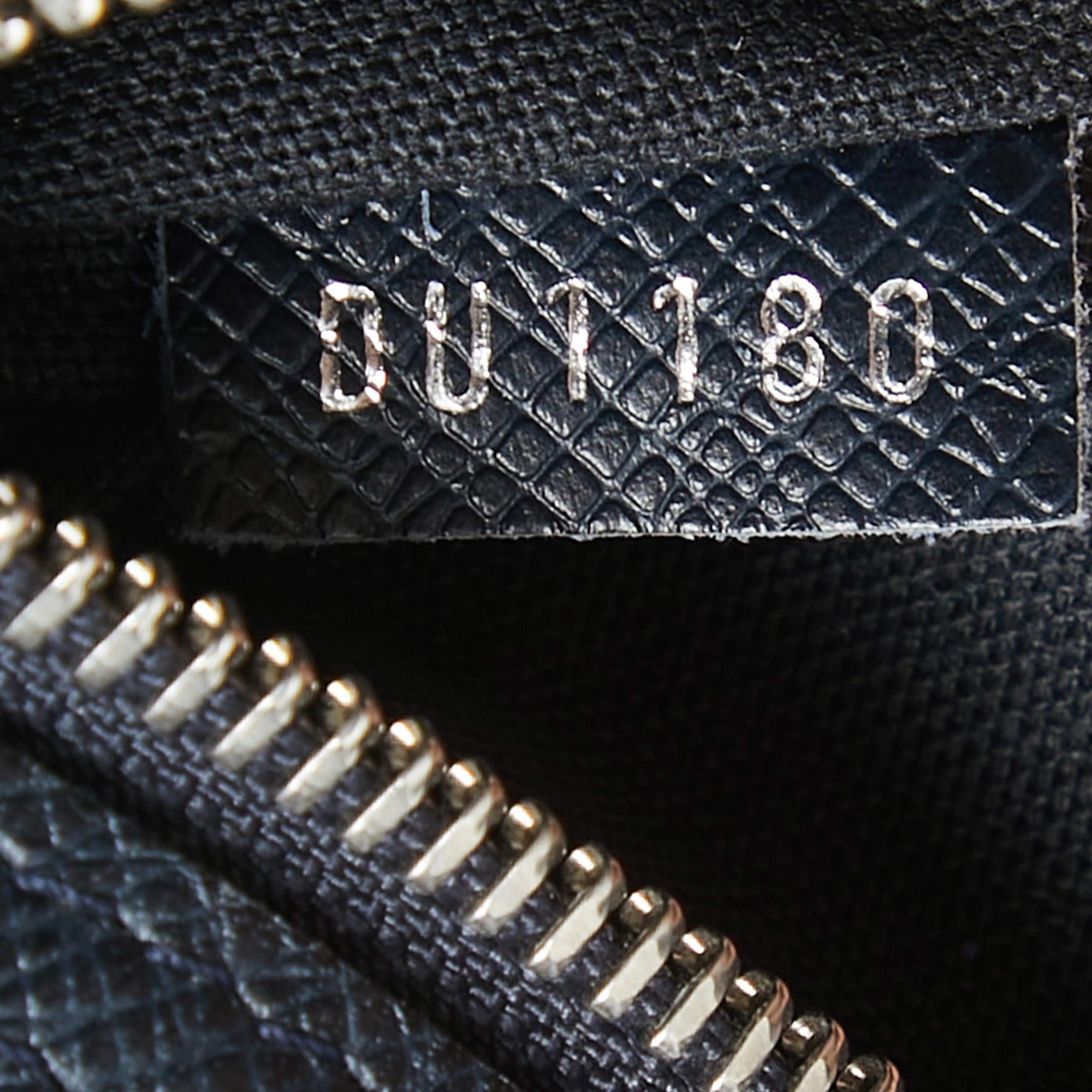 Louis Vuitton Navy Blue Taiga Leather Roman MM Bag 4