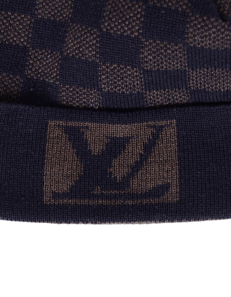 Louis Vuitton, Accessories, Louis Vuitton M795 Monogram Bonnet Ski Beanie  Knit Cap Knit Hat Cashmere Brown