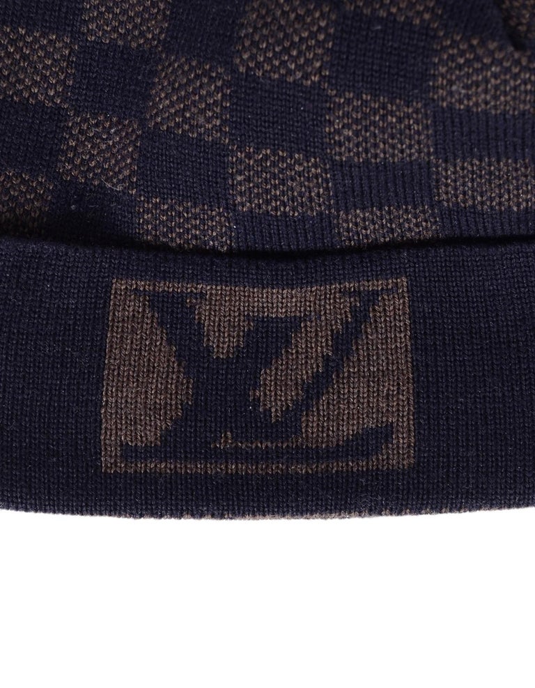 Wool beanie Louis Vuitton Brown size M International in Wool - 30372957