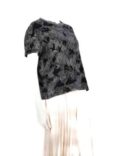 Louis Vuitton Navy Camo Monogram Jacquard Top Size XL