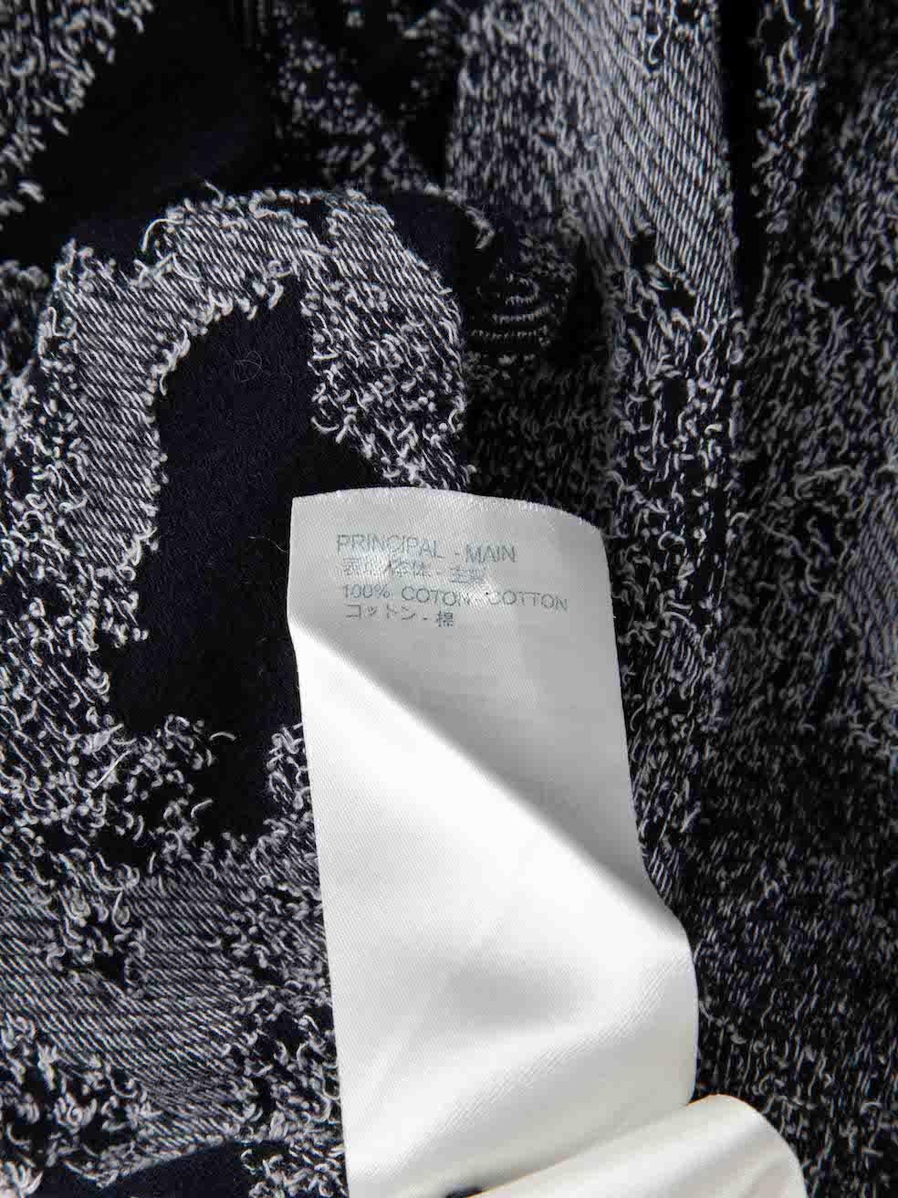 Louis Vuitton Camo Monogram Jacquard Top bleu marine Taille XL Pour femmes en vente