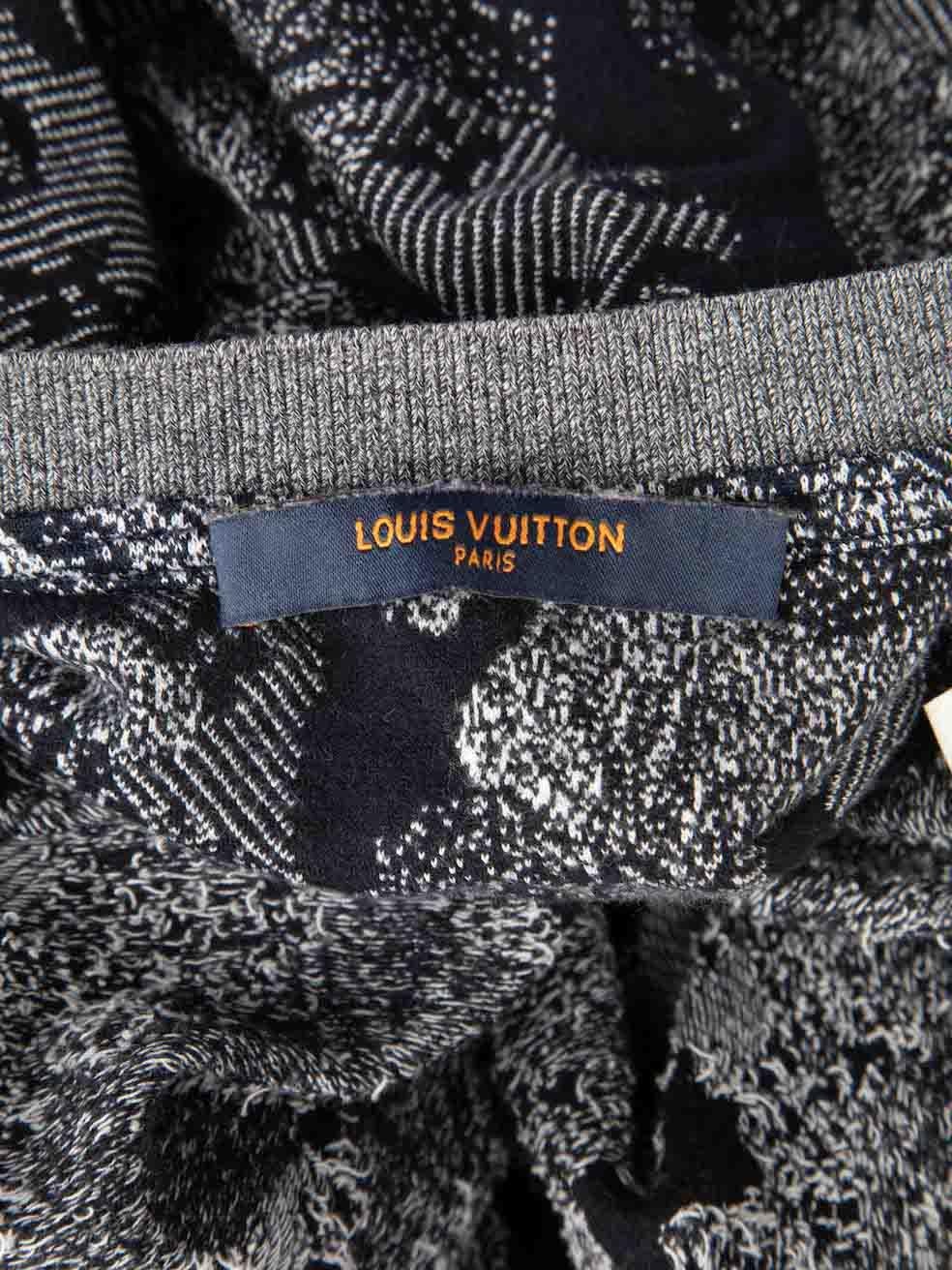 Louis Vuitton Navy Camo Monogramm Jacquard Top Größe XL im Angebot 2