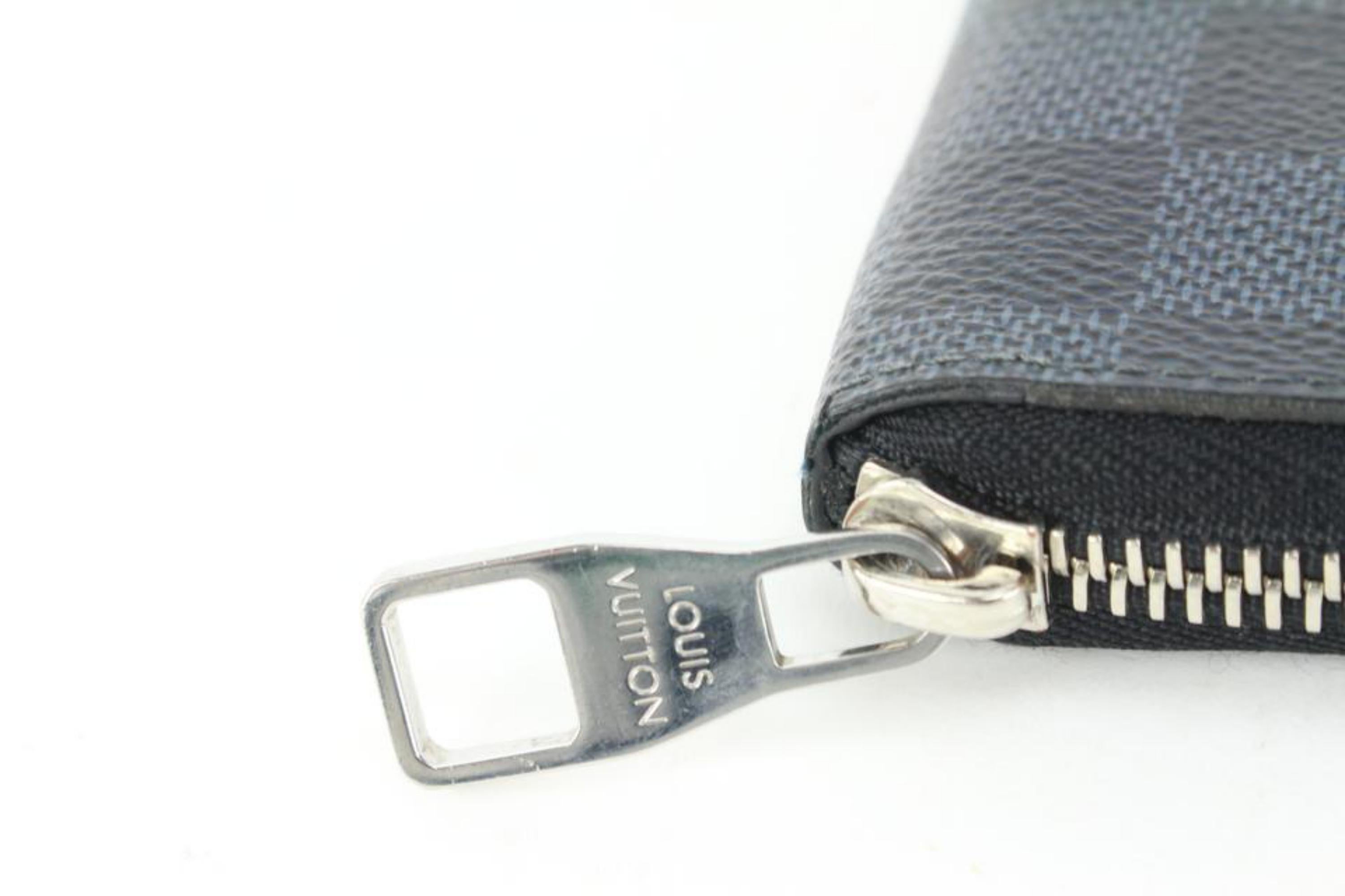 Louis Vuitton Navy Damier Cobalt Vertical Zippy Long Zippy Wallet 74lz56s 1
