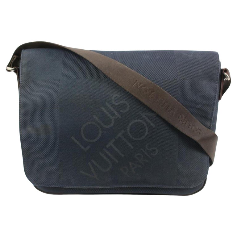 Louis Vuitton Navy Blue Damier Infini Messenger PM Crossbody Laptop Bag  19lv216s