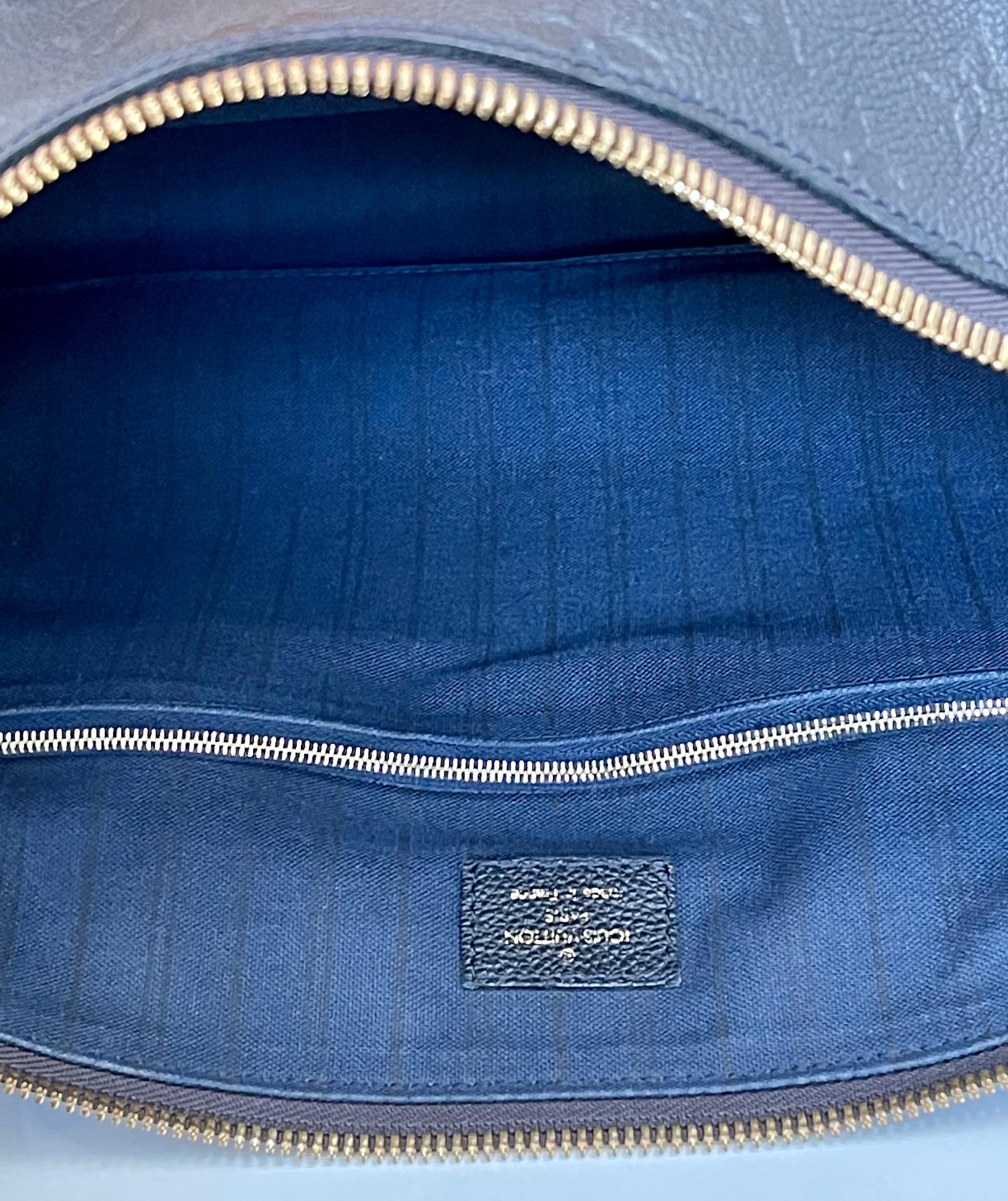 Louis Vuitton Navy Empreinte Leather Lumineuse PM Bag , Monogram with Box and Bag 2