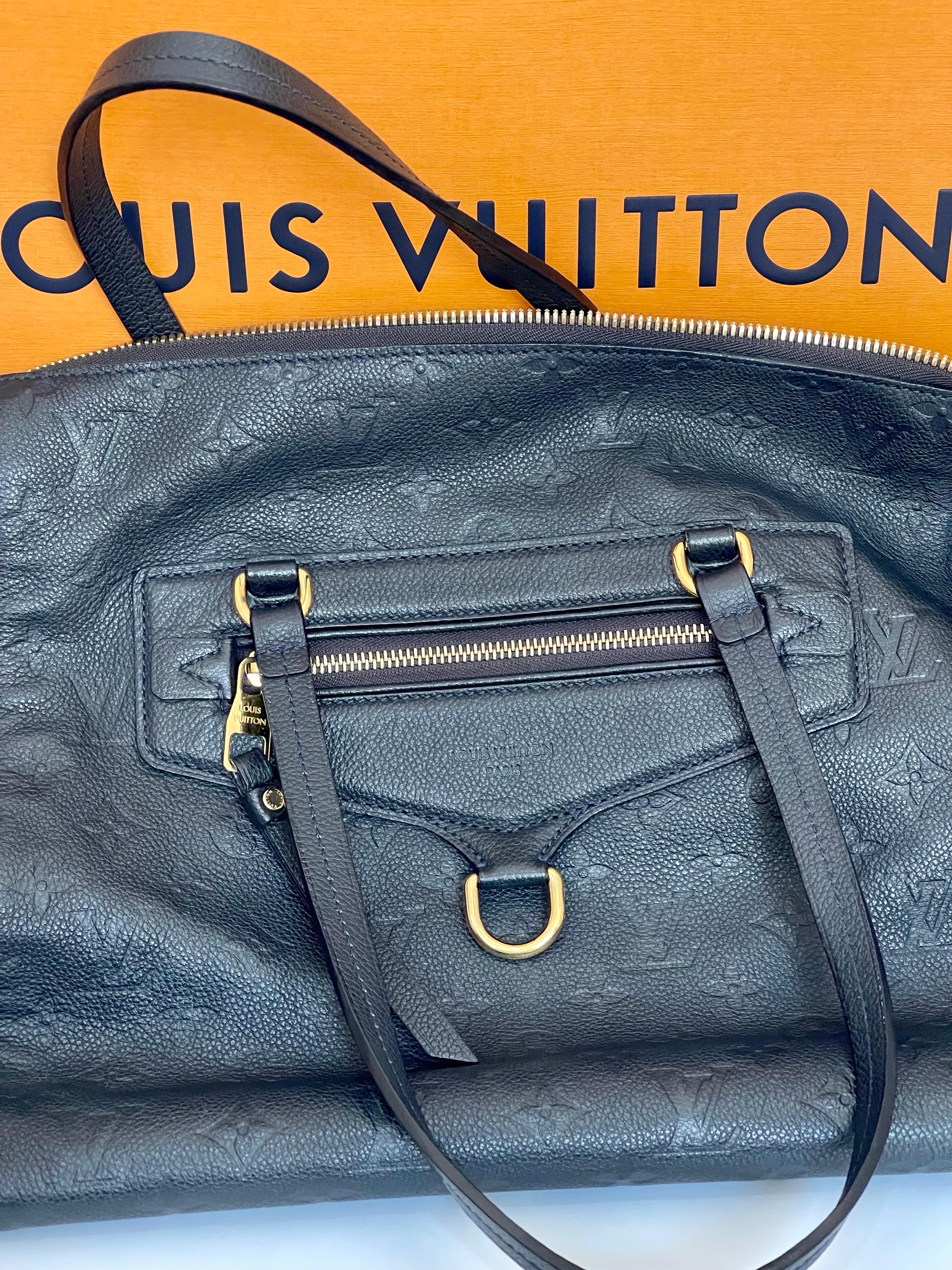 Louis Vuitton Navy Empreinte Leather Lumineuse PM Bag , Monogram with Box and Bag 3