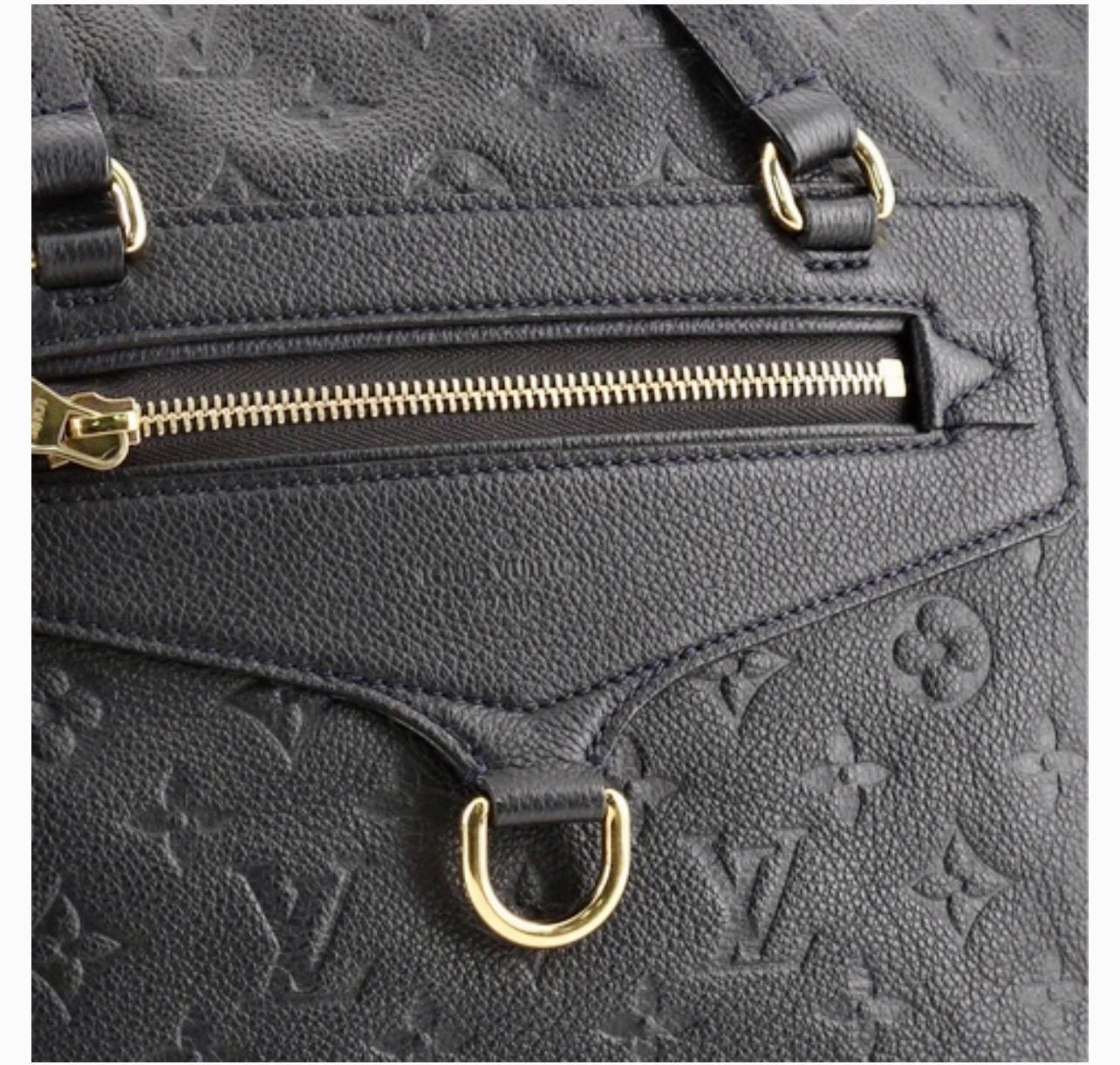Louis Vuitton Navy Empreinte Leather Lumineuse PM Bag , Monogram with Box and Bag 4
