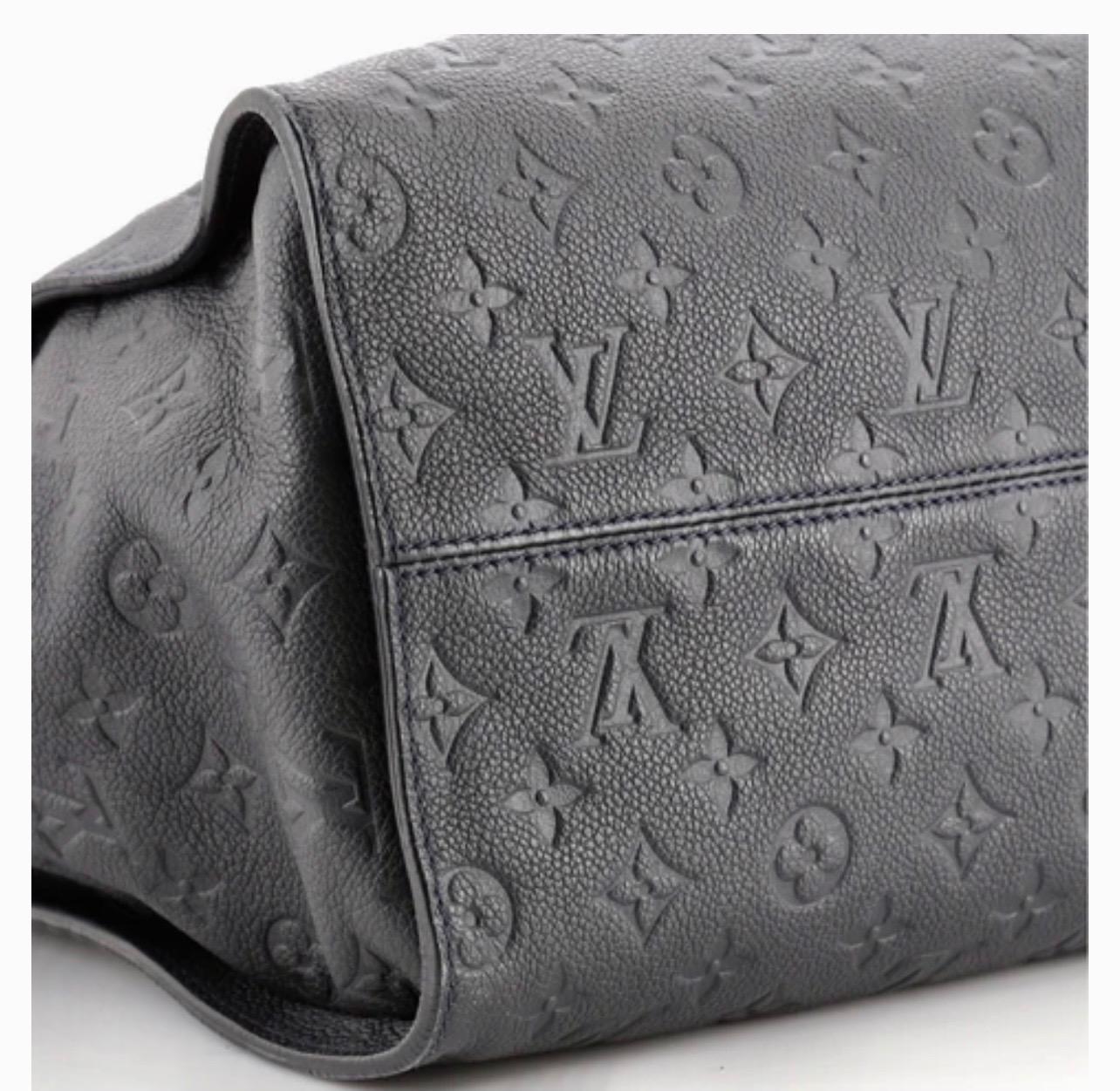 Louis Vuitton Navy Empreinte Leather Lumineuse PM Bag , Monogram with Box and Bag 5