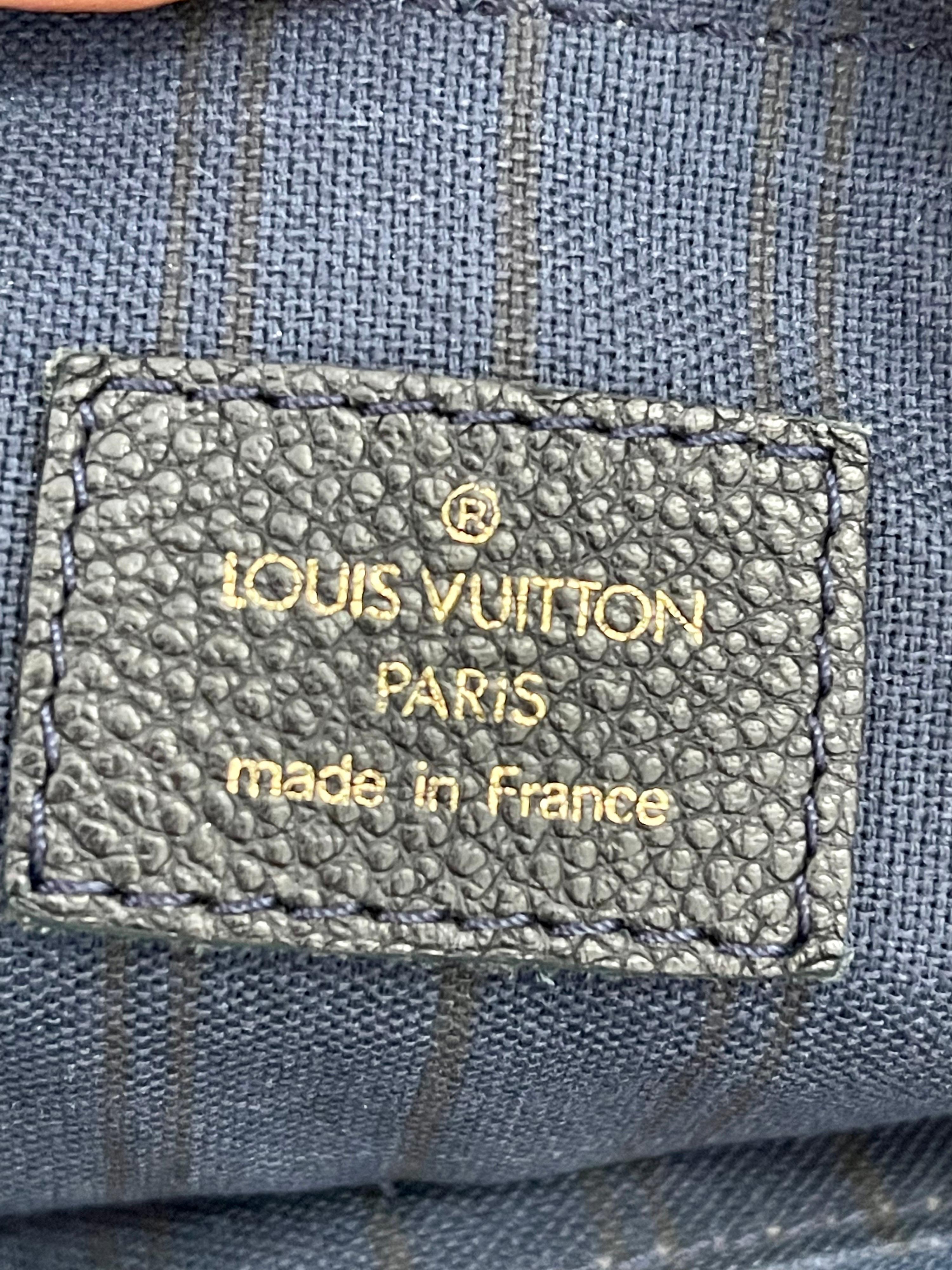 Louis Vuitton Navy Empreinte Leather Lumineuse PM Bag , Monogram with Box and Bag In Excellent Condition In New York, NY