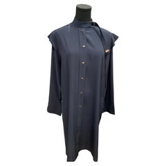 Louis Vuitton Navy Front Snap Dress