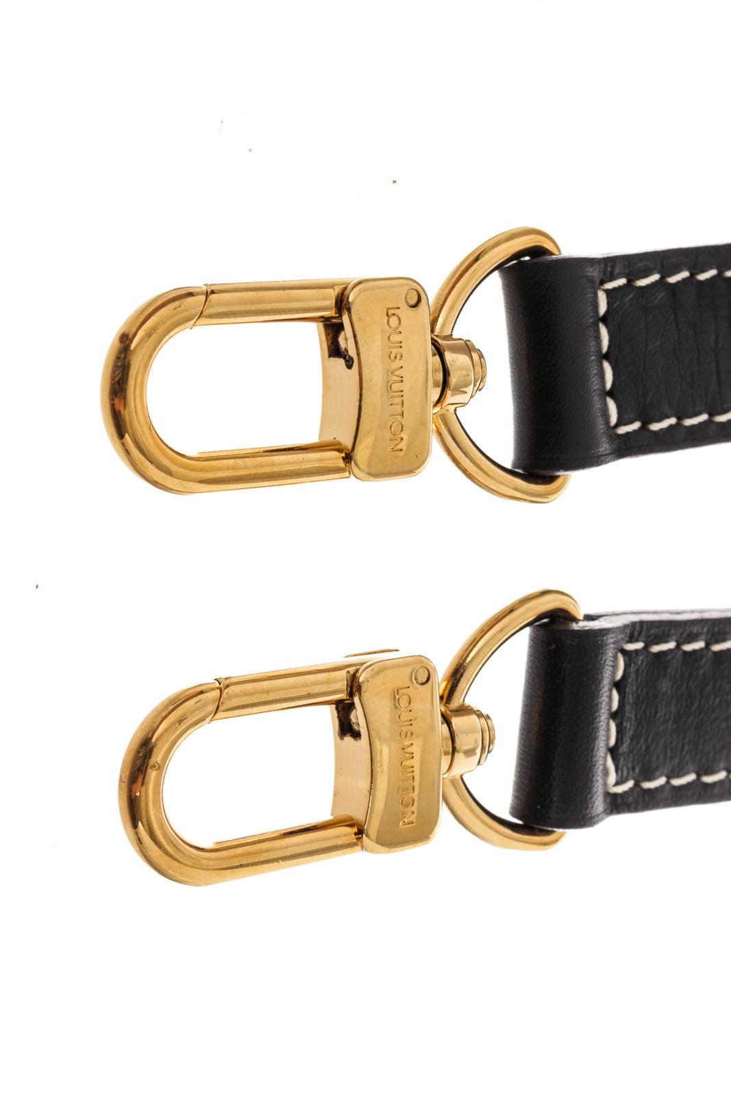 Louis Vuitton Navy Leather Extender Strap with leather, tan vachetta leather 1