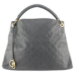 Louis Vuitton Navy Leather Monogram Empreinte Artsy MM Hobo 75lu629s