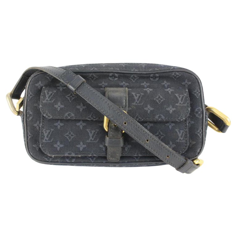 Louis Vuitton Grey x Navy Monogram Mini Lin Juliette MM Crossbody Bag 1L1224