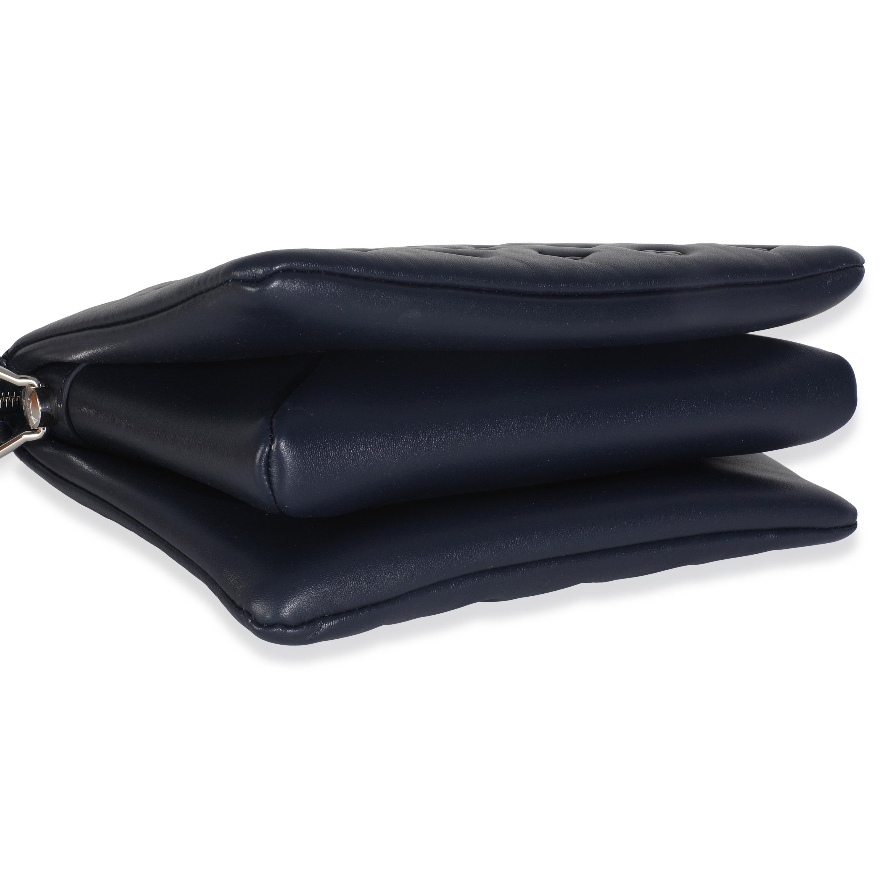 Donna Louis Vuitton Navy Monogram Embossed Lambskin Coussin PM in vendita