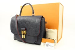 Louis Vuitton Navy Monogram Leather Empreinte Marignan 2way Padlock Bag s126lv59