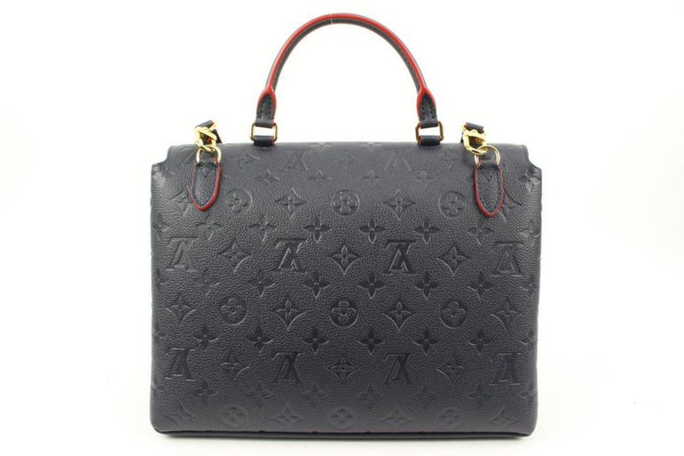 Louis Vuitton Navy Monogram Leather Empreinte Marignan 2way