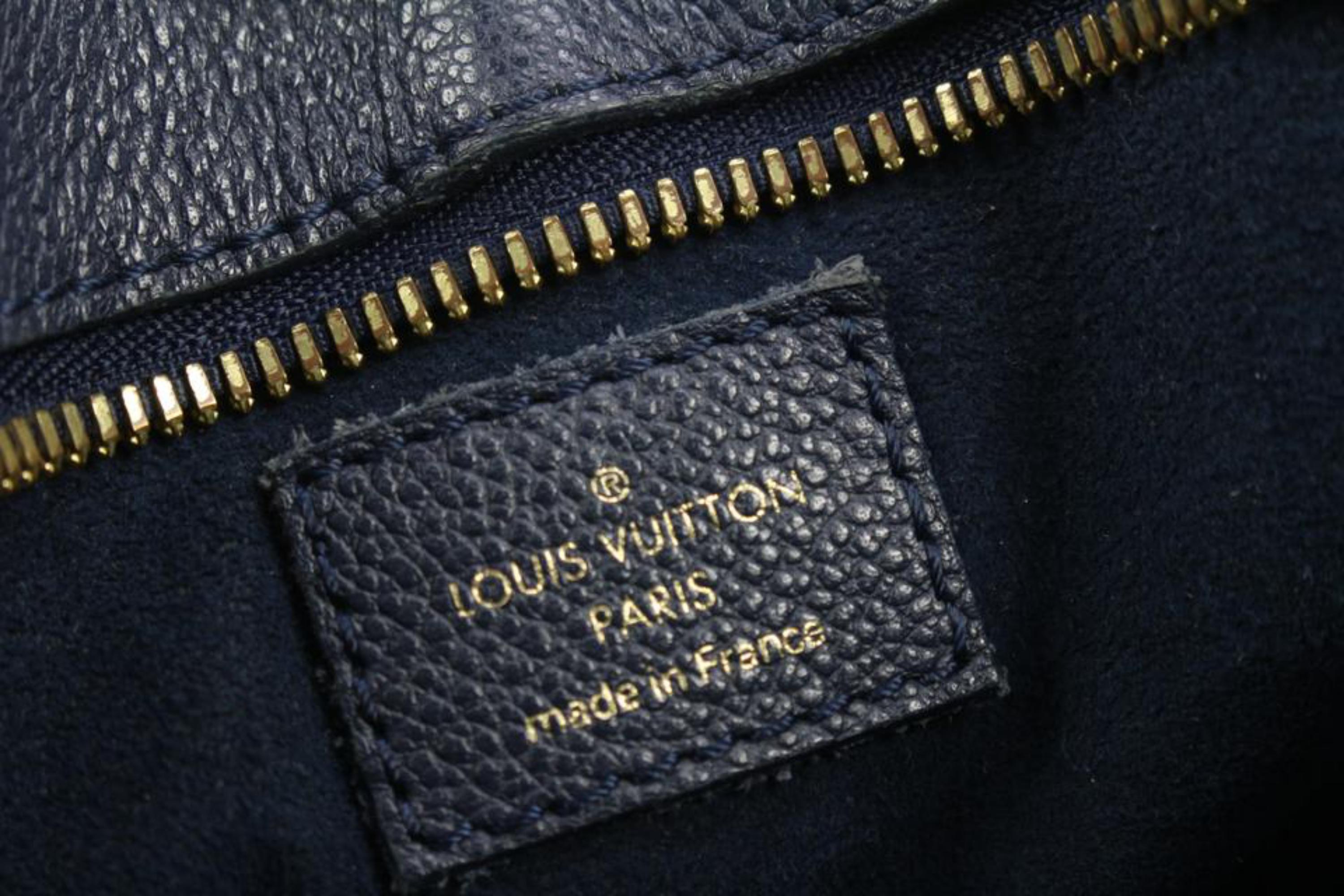 Gray Louis Vuitton Navy Monogram Marine Popincourt NM PM 125lv37