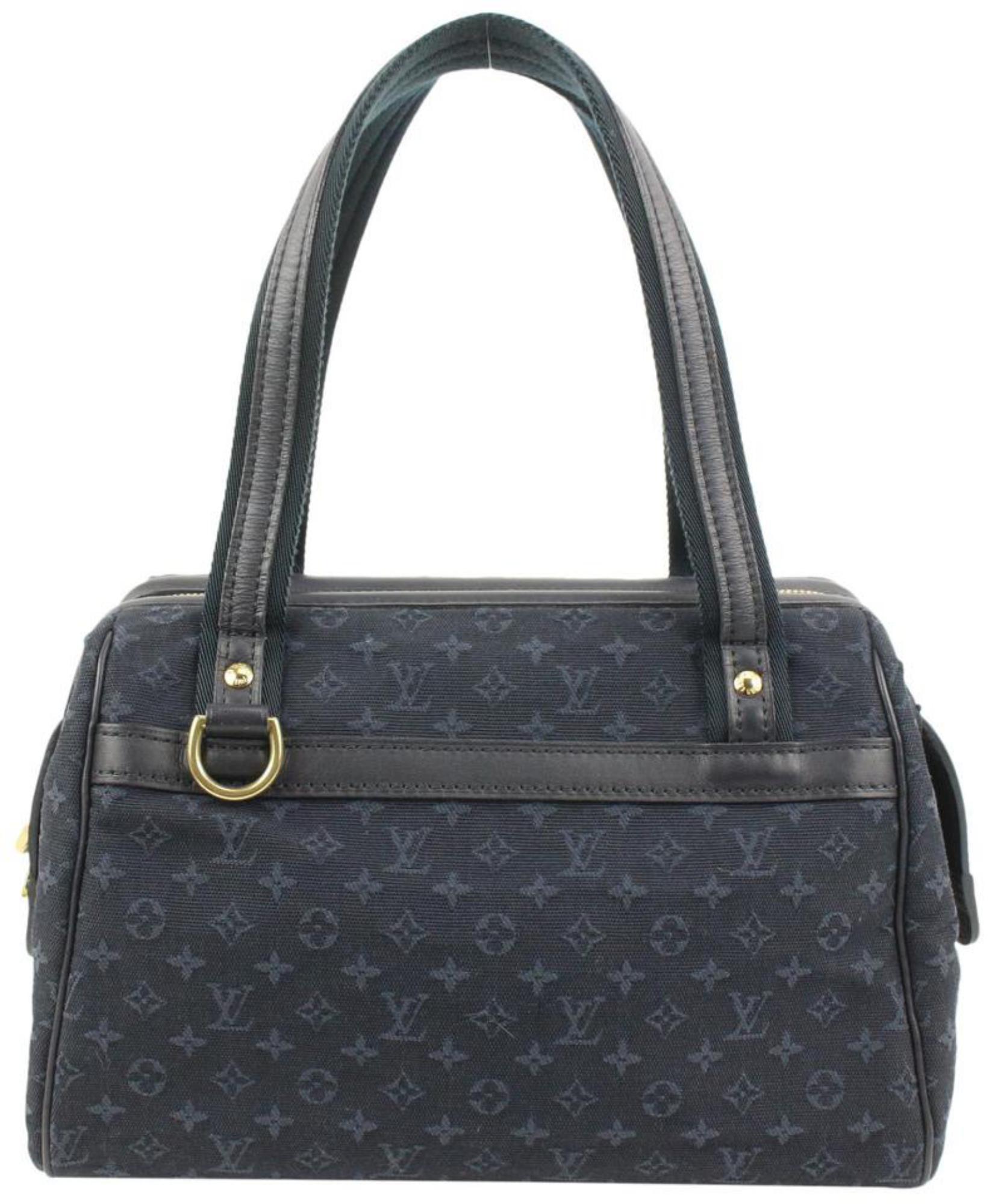 Louis Vuitton Navy Monogram Mini Lin Josephine PM Speedy Bag 119lv50 6