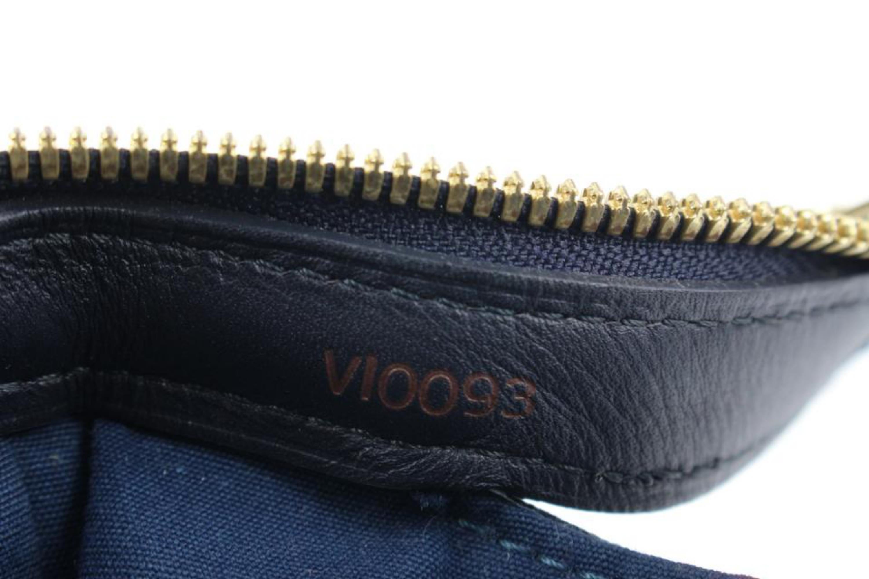 Black Louis Vuitton Navy Monogram Mini Lin Josephine PM Speedy Bag 119lv50