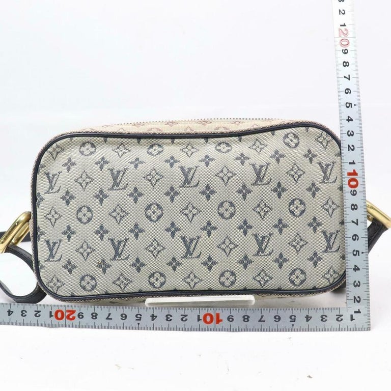Louis Vuitton Crossbody Juliette 872637 Navy Blue Monogram Mini Lin Canvas  Bag For Sale at 1stDibs