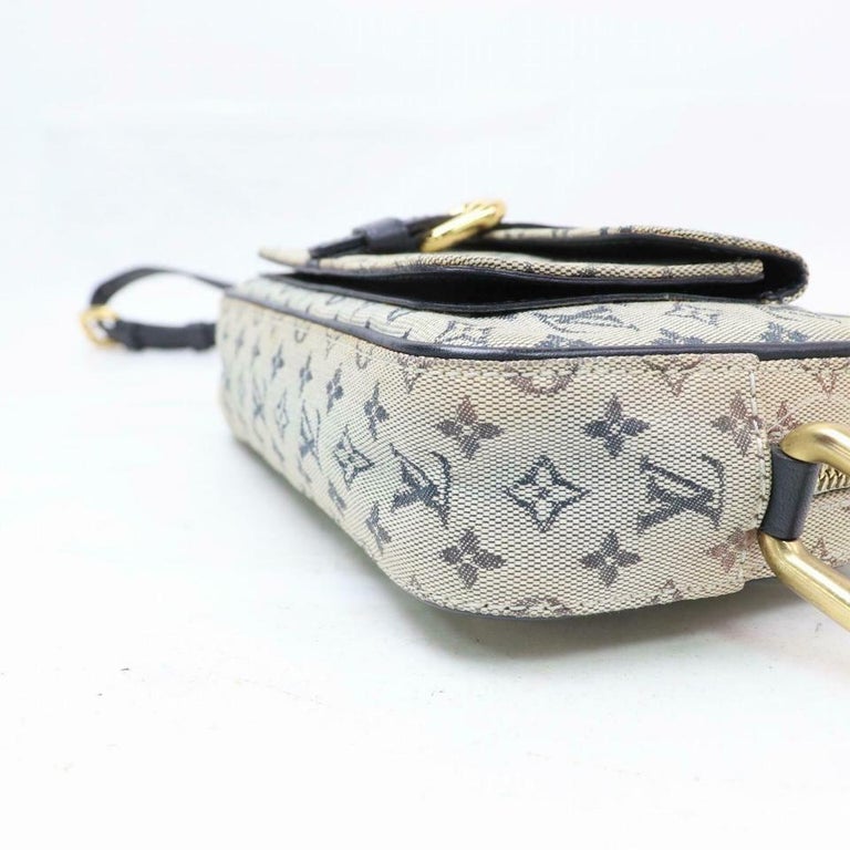 Louis Vuitton Grey x Navy Monogram Mini Lin Juliette mm Crossbody Bag 1L1224
