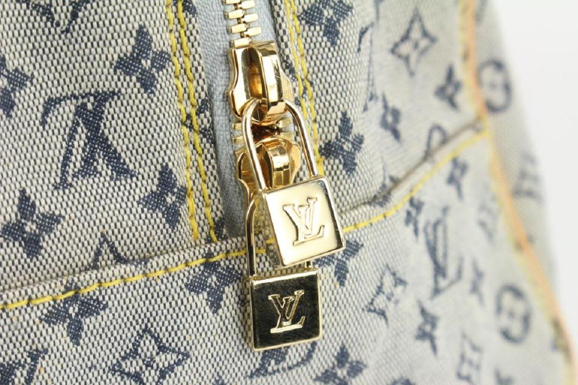 Louis Vuitton Navy Monogram Mini Lin Marie Boston 1013lv13 For Sale 4