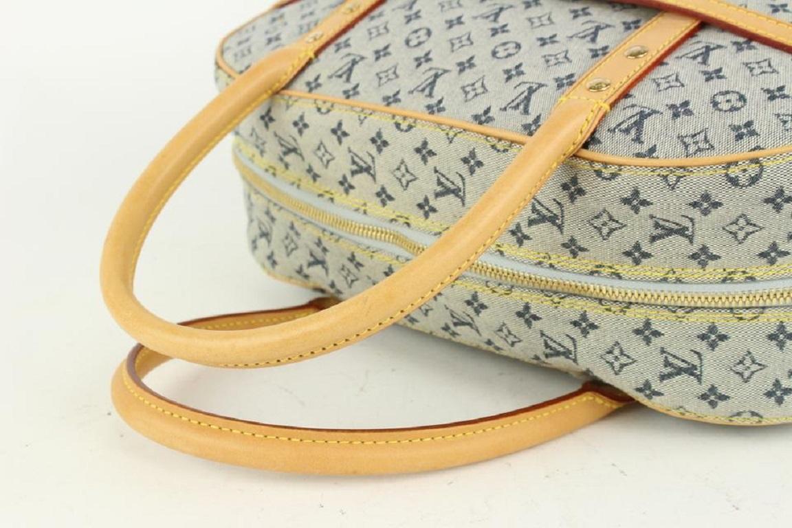 Louis Vuitton Navy Monogram Mini Lin Marie Boston 1013lv13 In Good Condition For Sale In Dix hills, NY