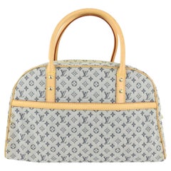 Louis Vuitton - Mini doublure bleu marine en lin avec monogramme Marie Boston 1013lv13