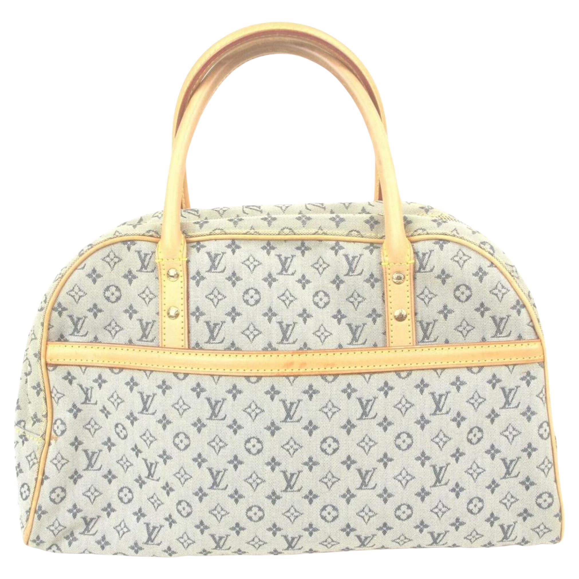 Louis Vuitton Navy Monogram Mini Lin Marie Speedy Boston Bag 854473C