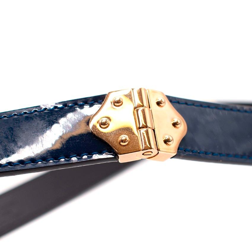 navy patent belt