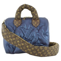 LOUIS VUITTON 2023 NAVY MONOGRAM PUFFER PILLOW SPEEDY 25 BANDOULIERE for  sale at auction on 6th January