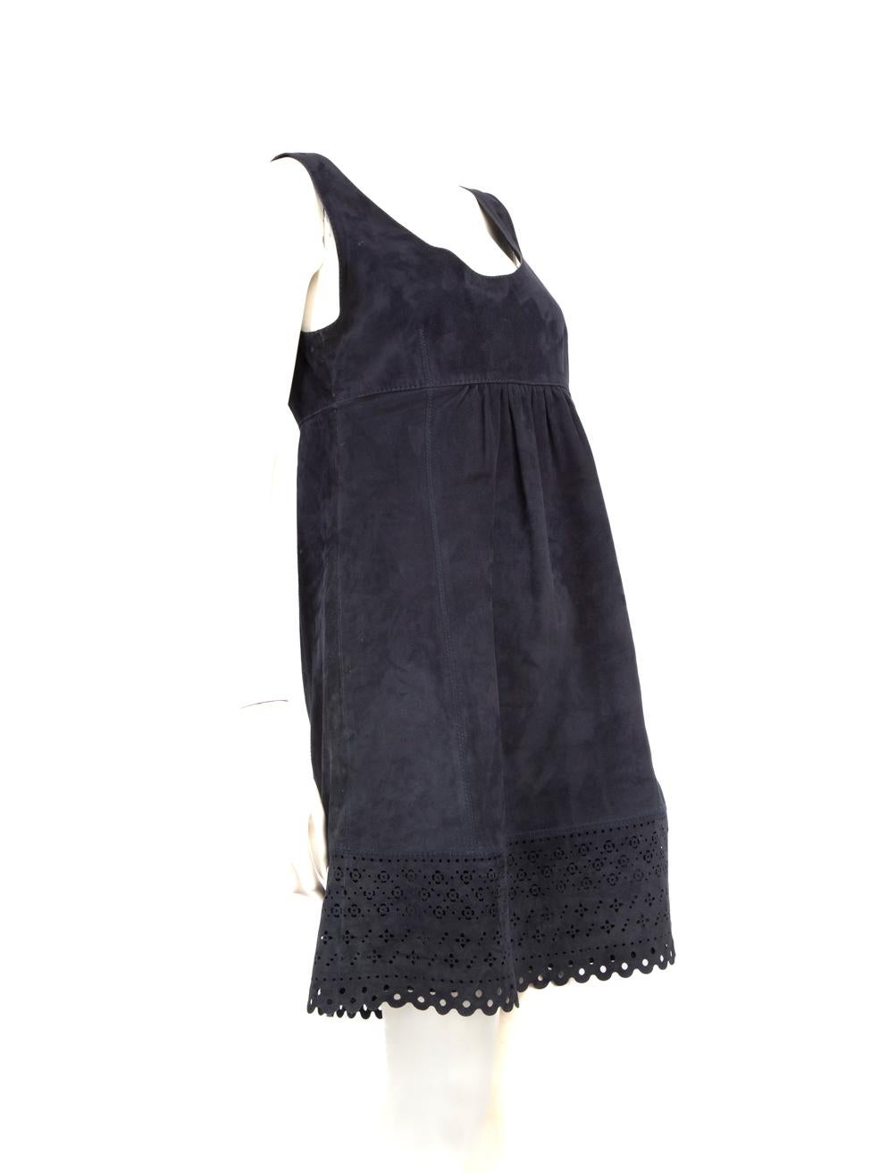 CONDITION is Good. General wear to dress is evident. Moderate signs of wear on the logo label with discolouration, loose threads at the lining of the dress hem, and discolouration on the sides, front and back on this used Louis Vuitton designer