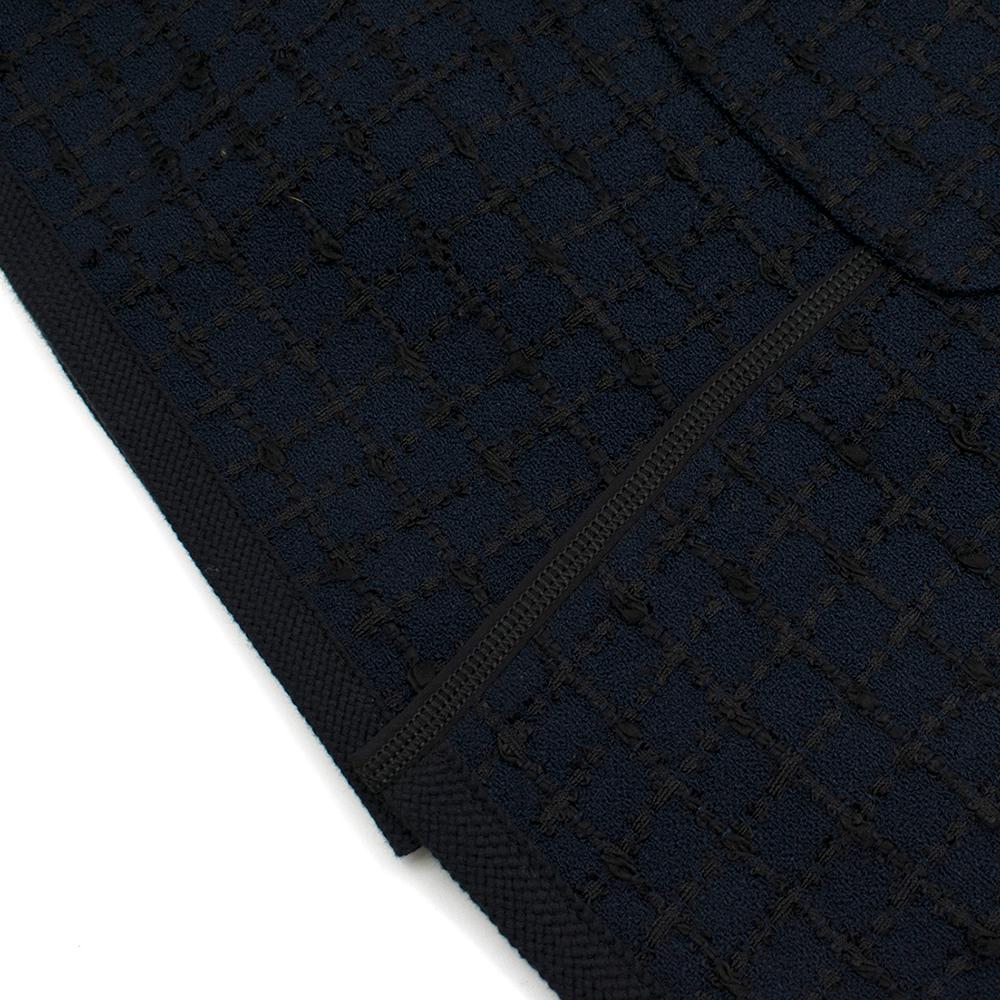 Louis Vuitton Navy Tweed Miniskirt Size US 0-2 3