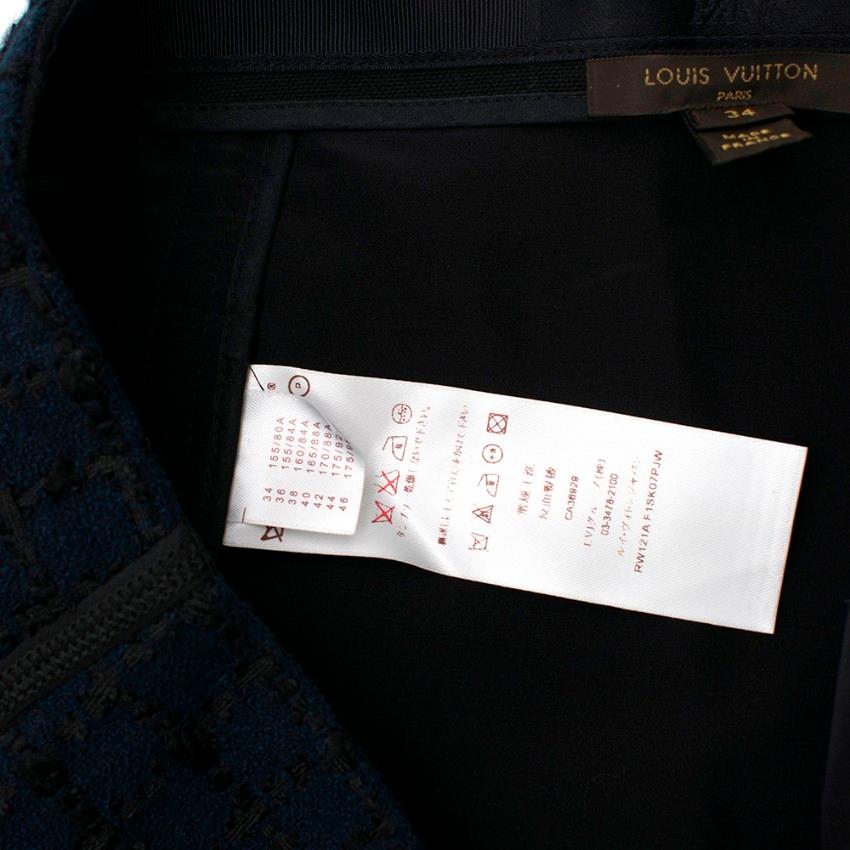 Women's Louis Vuitton Navy Tweed Miniskirt - Size US4 For Sale