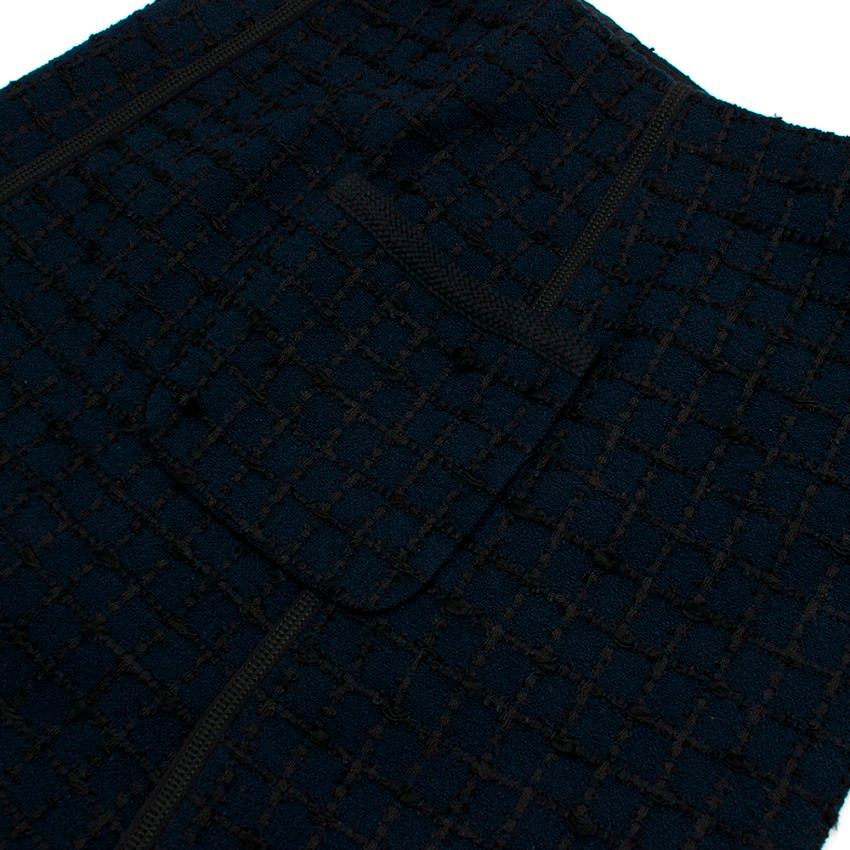 Louis Vuitton Navy Tweed Miniskirt - Size US4 For Sale 2