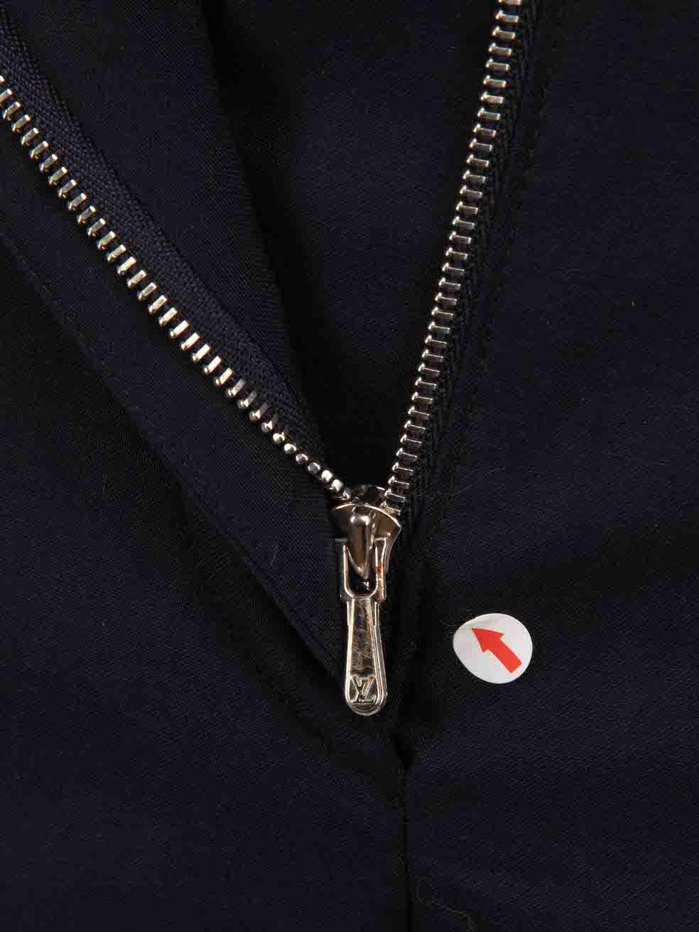 Louis Vuitton Marineblau Wolle Manschette mit Reißverschluss Slim Hose Größe XXL im Zustand „Hervorragend“ im Angebot in London, GB