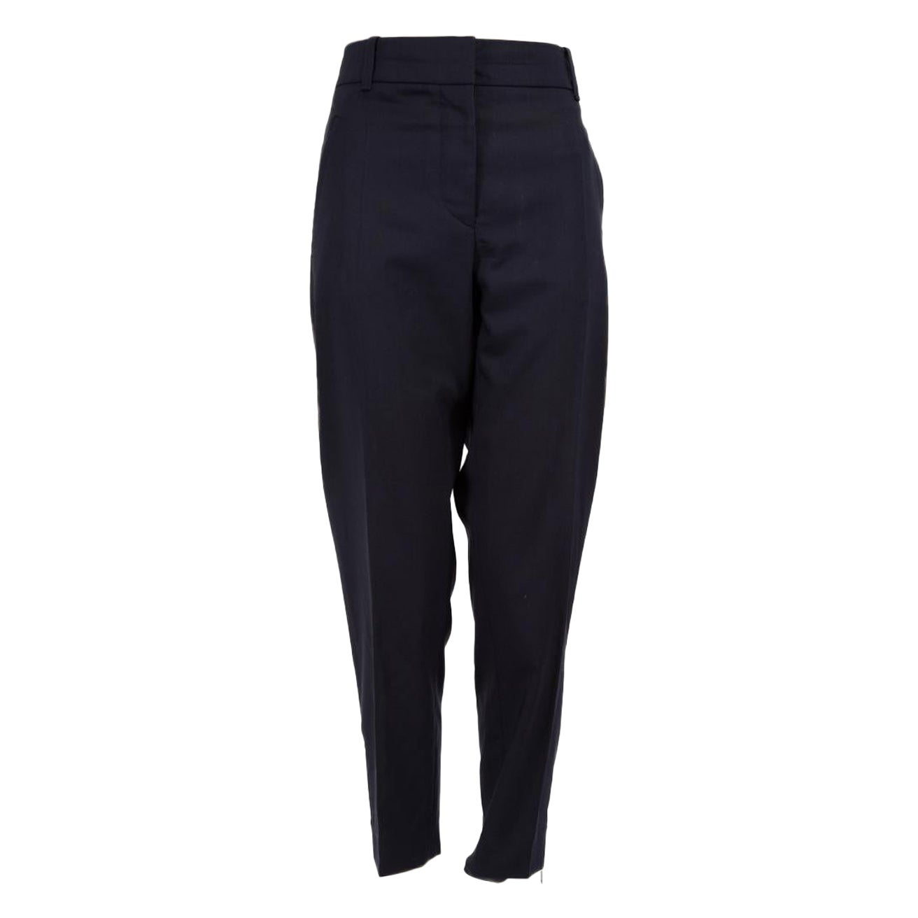 Louis Vuitton Marineblau Wolle Manschette mit Reißverschluss Slim Hose Größe XXL im Angebot