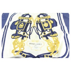 Louis Vuitton Navy x Gold Brides de Gala Silk Scarf 58h511s