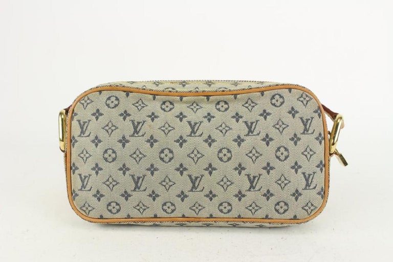 Louis Vuitton Navy x Grey Monogram Mini Lin Juliette MM Crossbody 819lv73  For Sale at 1stDibs