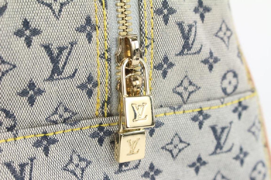 Louis Vuitton Navy x Grey Monogram Mini Lin Marie Dome Boston Bag 169lv730 2