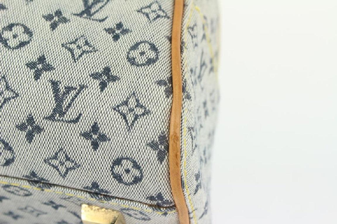 Louis Vuitton Navy x Grey Monogram Mini Lin Marie Dome Boston Bag 169lv730 1