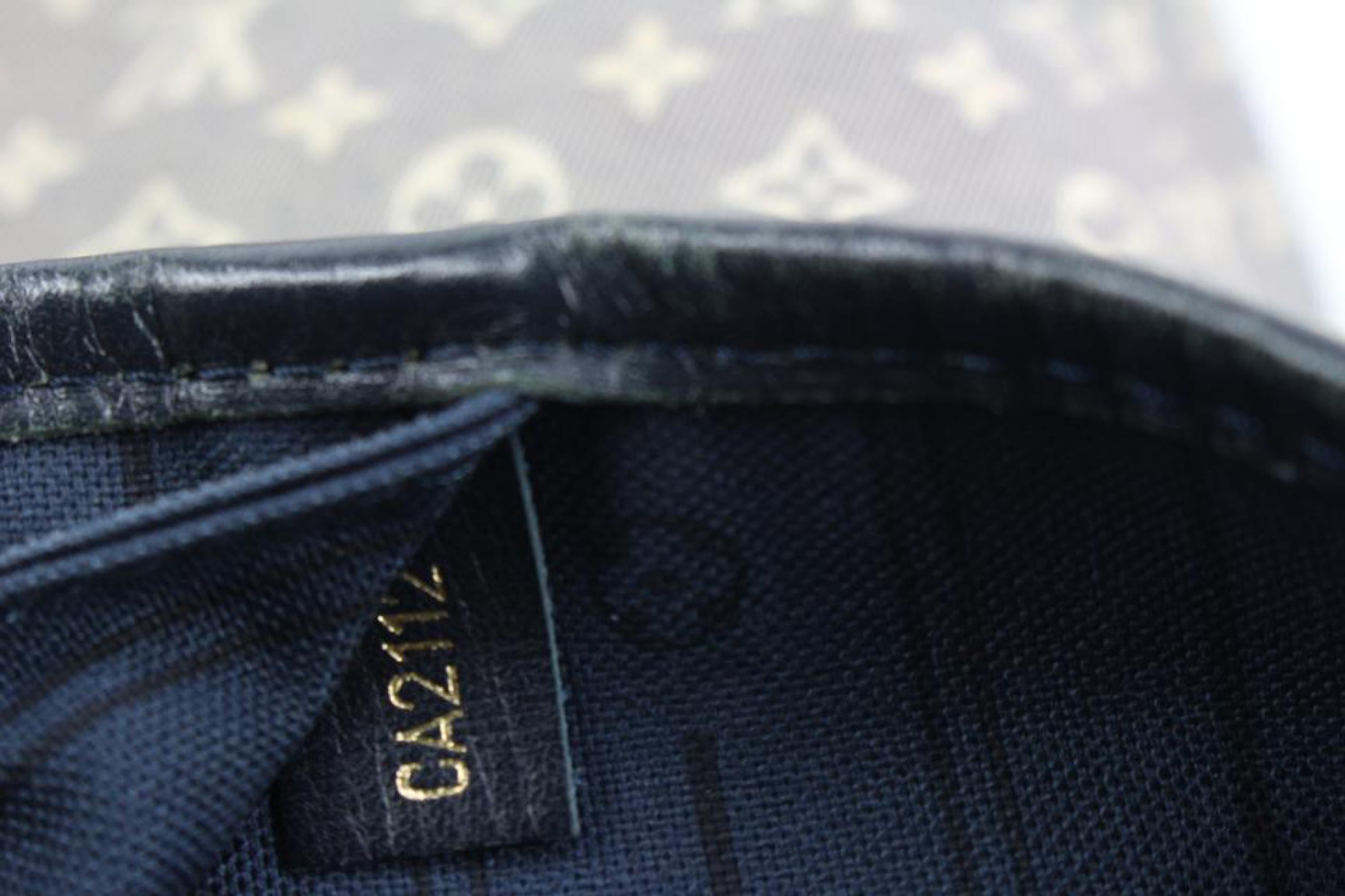 Louis Vuitton Navy x Grey Monogram Mini Lin Neverfull MM Idylle 11lv216s 1