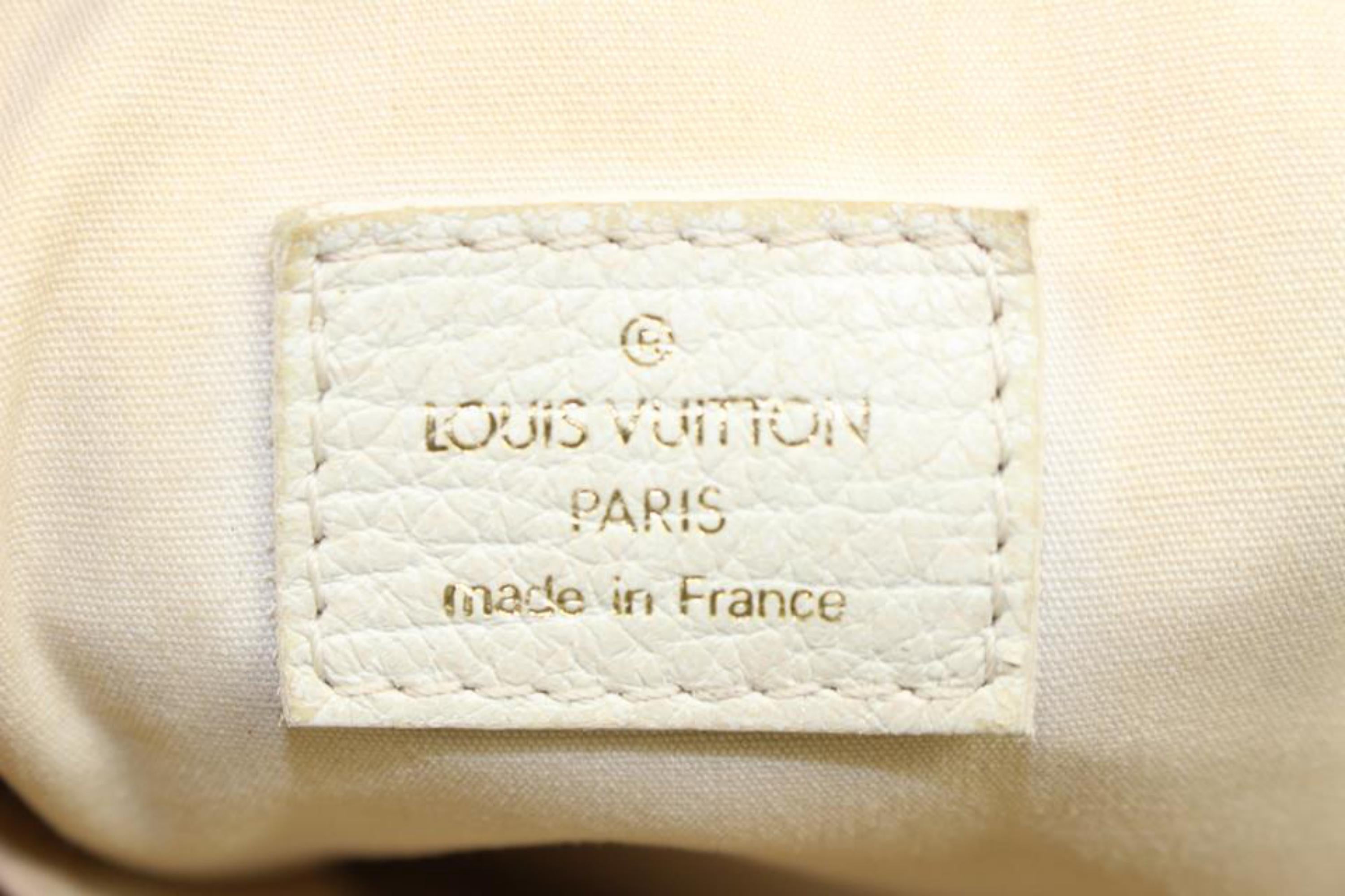 Women's Louis Vuitton Navy x Ivory Monogram Mini Lin Croisette Marina PM 2way Hobo 3lz42