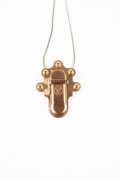 Louis Vuitton Necklace Brooch Trunk Lock Men Women Unisex (S083)