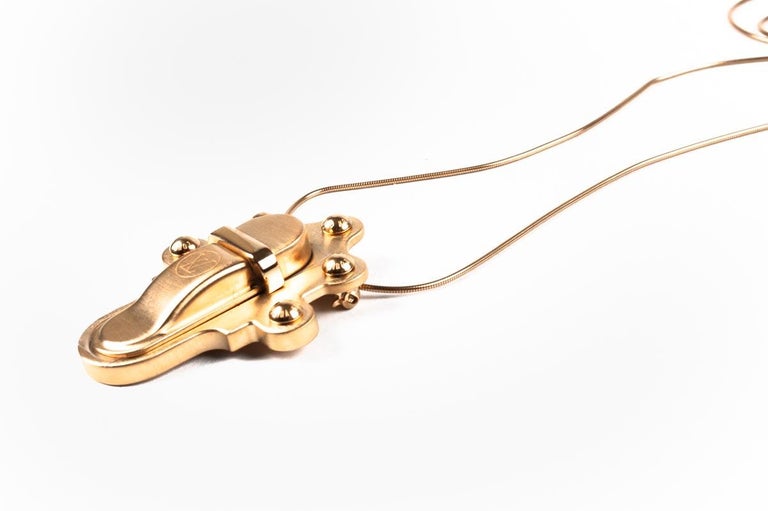 Louis Vuitton Necklace Brooch Trunk Lock Men Women Unisex (S083) For Sale  at 1stDibs