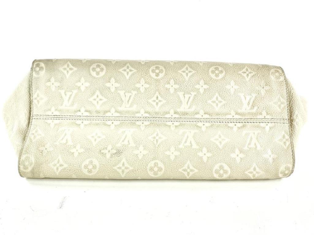 Louis Vuitton Neige Ivory Empreinte Leather Lumineuse PM 2way Bag 29LV713 For Sale 2