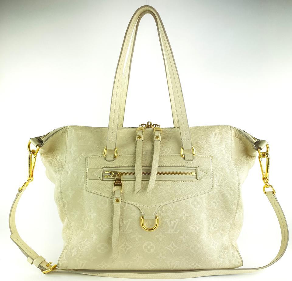 Louis Vuitton Neige Ivory Empreinte Leather Lumineuse PM 2way Bag 29LV713 For Sale 4