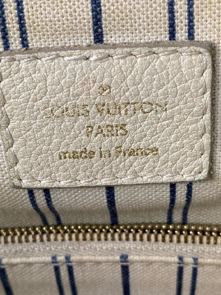 Beige Louis Vuitton Neige Ivory Empreinte Leather Lumineuse PM 2way Bag 29LV713 For Sale