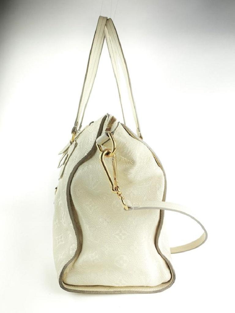 Women's Louis Vuitton Neige Ivory Empreinte Leather Lumineuse PM 2way Bag 29LV713 For Sale