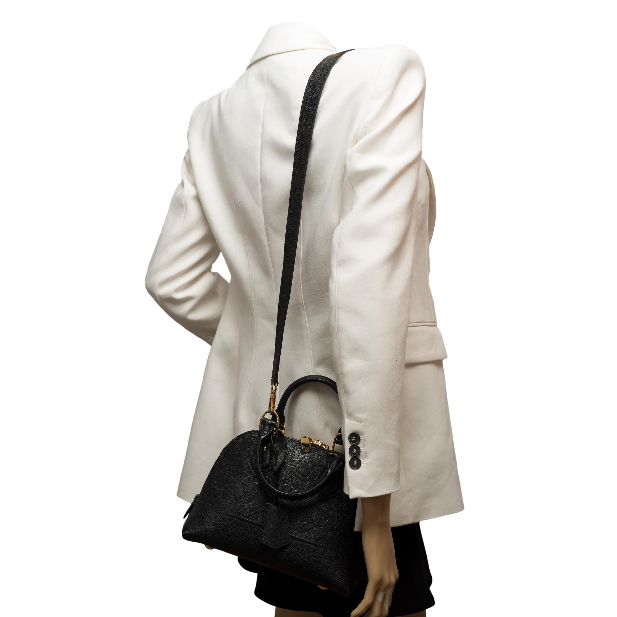 Louis Vuitton Néo Alma handbag strap in black monogram calf leather , GHW For Sale 8